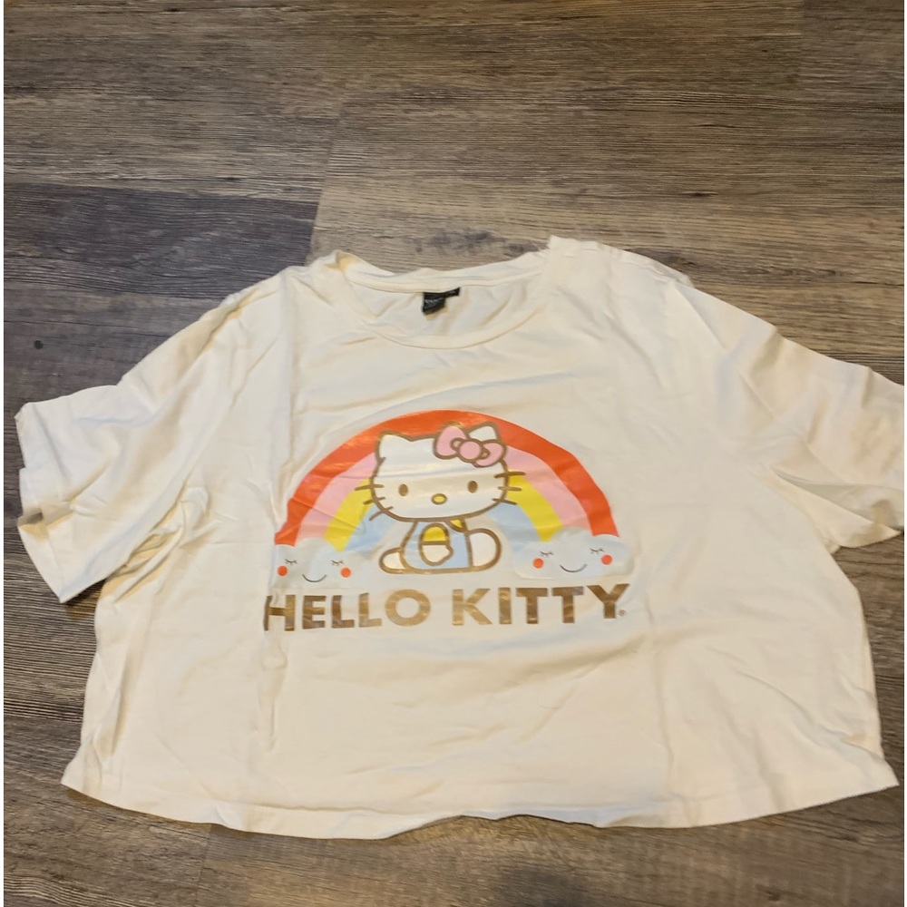 SHEIN x hello kitty crop tee